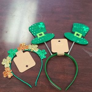 New St. Patrick Day Headbands With 4 Leaf Clovers